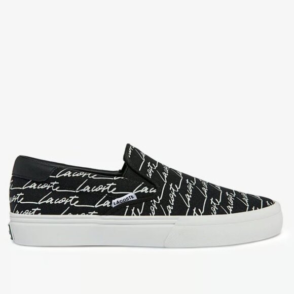 Authentic Lacoste Women’s Jump serve canvas print slip Size 8 - Picture 1 of 3